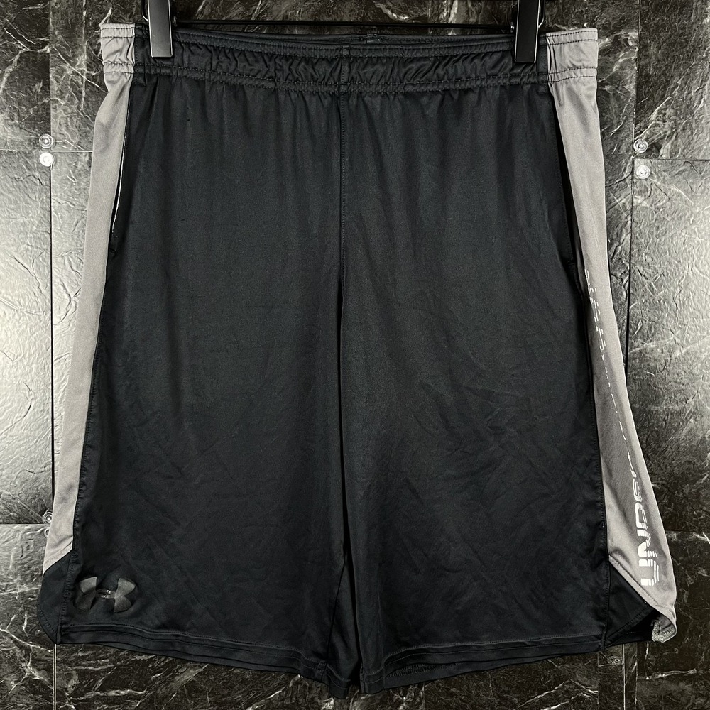 Under Armour Boy's Black Running Shorts XL (14)